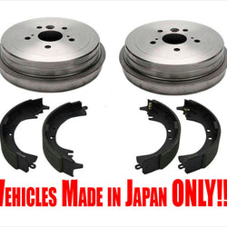 Construido en Japón sólo 02-06 para Toyota Camry 2.4L Tambores y zapatas de freno trasero 3 piezas
