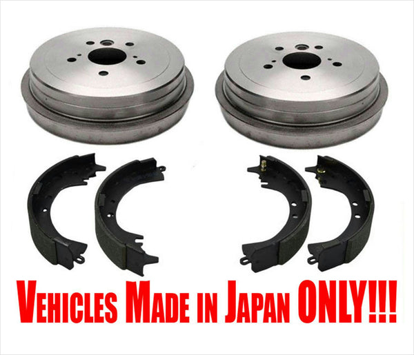 Built in Japan Only 02-06 for Toyota Camry 2.4L Rear Brake Drums & Shoes 3pc
