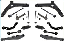 Front & Rear Chassis Kit Control Arms Tie Rods Links Fits 2007-15 Compass 16Pcs