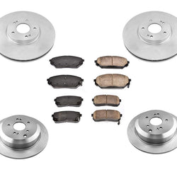 6Pc Front & Rear Disc Brake Rotors Ceramic Brake Pads for Hyundai Veracruz 07-12