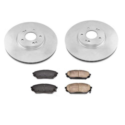 Rotores de freno de disco delantero con pastillas de freno de cerámica para Hundai Veracruz 2007-2012