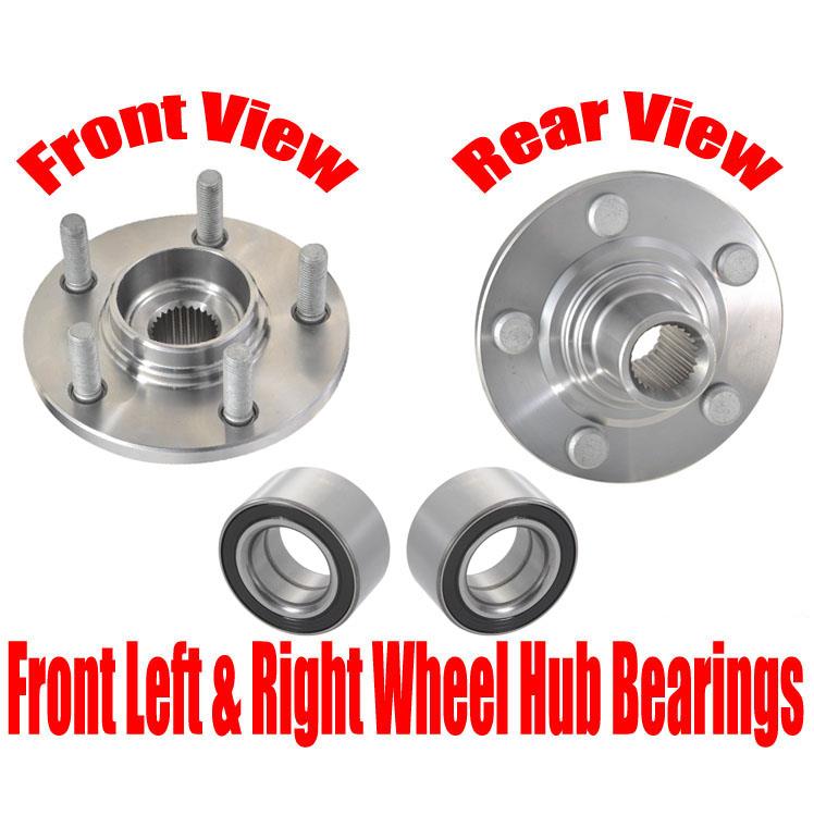 Front Left Right Spindle Wheel Hub & Front Wheel Bearing for Ford Windstar 96-98