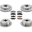 Kit de 6 pastillas de freno de cerámica para rotores de freno delantero y trasero para Dodge Dakota 2003-2004