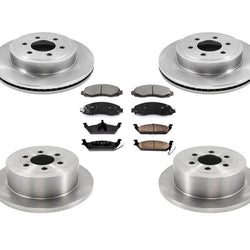Kit de 6 pastillas de freno de cerámica para rotores de freno delantero y trasero para Dodge Dakota 2003-2004