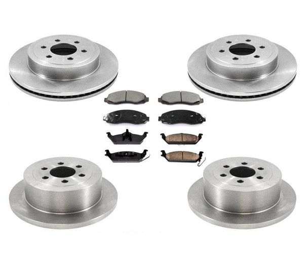 Kit de 6 pastillas de freno de cerámica para rotores de freno delantero y trasero para Dodge Dakota 2003-2004