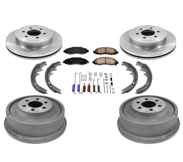Nuevo Kit de resorte de zapatos de pastillas de freno de tambor trasero de rotores delanteros para Dodge Dakota 03-04