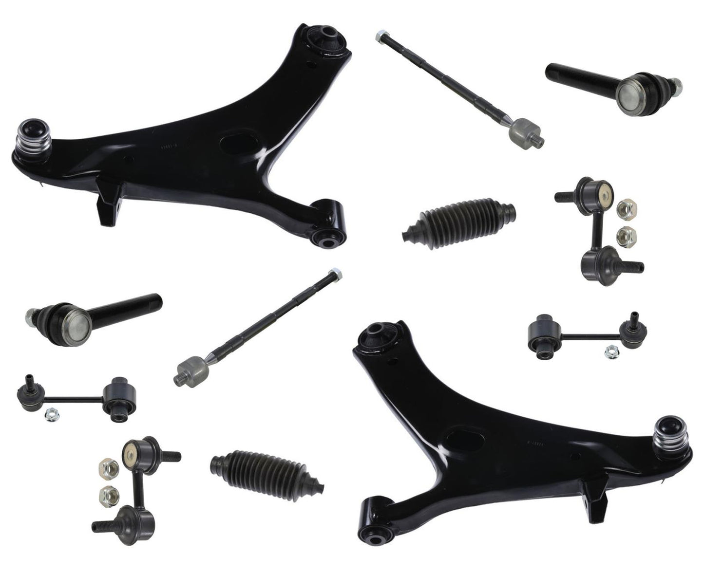 Front Lower Arms Ball Joint Tie Rods F & R Links 12PC fits 09-13 Subaru Forester