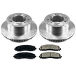 Juego de rotores y pastillas de disco de freno trasero para Ford F250 Super Duty 2013-2021, kit de 3 piezas