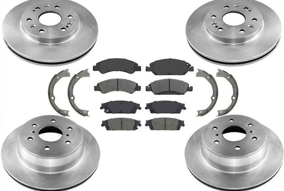 Front Rear Disc Brake Rotors Brake Pads Shoes for Chevrolet Tahoe 2015 2018 2020