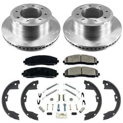 Rear Brake Disc Rotors Pads Set 13-19 for Ford F250 Superduty 4 Wheel Drive 5pc