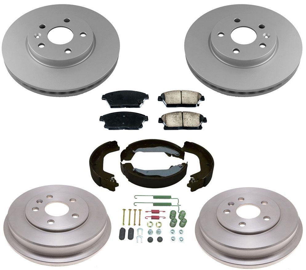 Front Rotors Rear Drums Brake Pads Shoes Spring Kit for Chevrolet Trax 13-19 - Photo 1