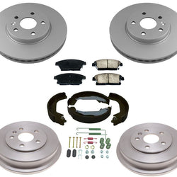 Front Rotors Rear Drums Brake Pads Shoes Spring Kit for Chevrolet Trax 13-19