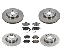 F&R Coated Disc Brake Rotors Ceramic Brake Pads for Volkswagen Tiguan 2009-2017