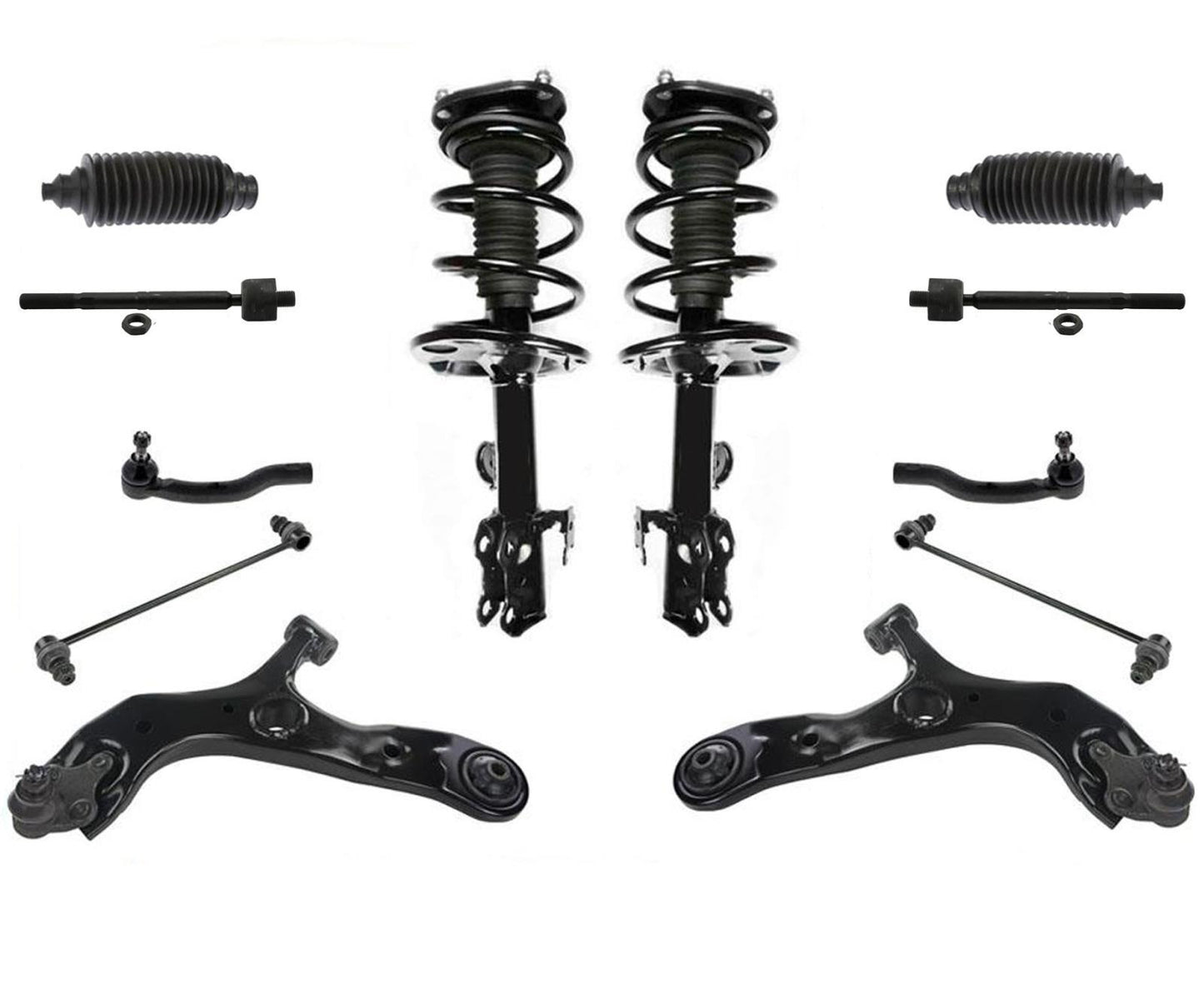 Front Struts & Arms 12 Pcs Chassis Kit for Toyota Rav4 6 Speed Automatic 13-18