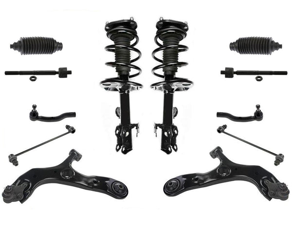 Kit de chasis de 12 piezas con puntales y brazos delanteros para Toyota Rav4 automático de 6 velocidades 13-17