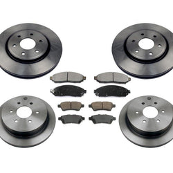 Pastillas de freno de cerámica para rotores de freno delantero trasero para Nissan Frontier Xterra 05-15