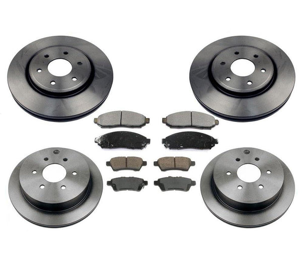 Pastillas de freno de cerámica para rotores de freno delantero trasero para Nissan Frontier Xterra 05-15