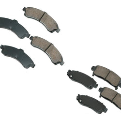 Fits 2002-2005 Chevrolet Trailblazer & EXT Front & Rear Ceramic Brake Pads