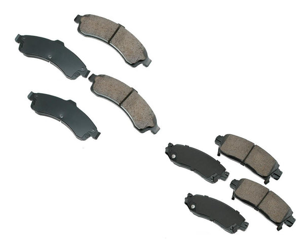 Fits 2002-2005 Chevrolet Trailblazer & EXT Front & Rear Ceramic Brake Pads