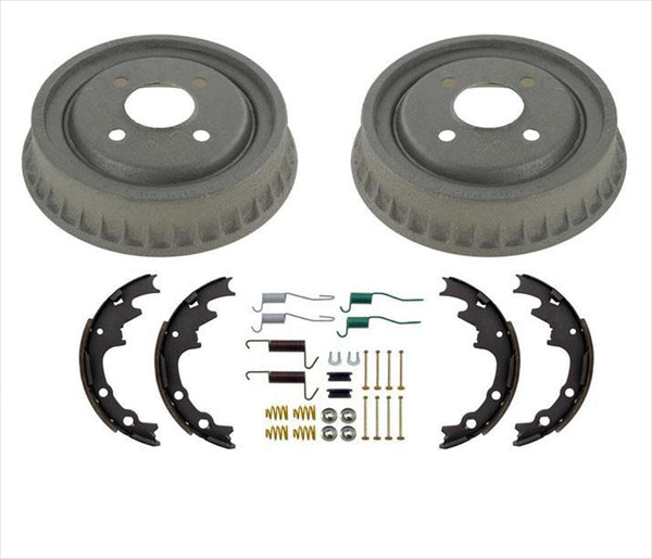 Rear Brake Drums Brake Shoes & Springs Hardware for Ford Mustang 1985-1993