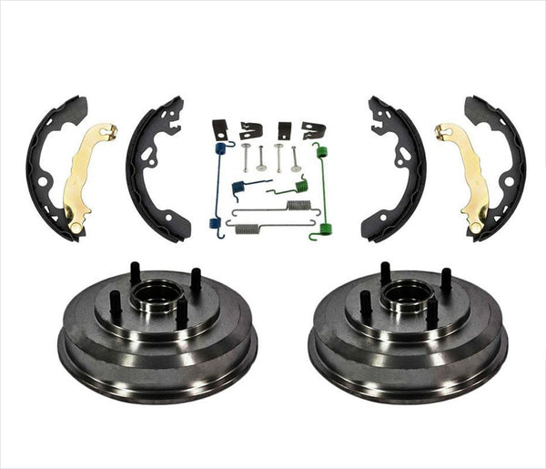 Rear Drums Wheel Bearings Brake Shoes and Hardware for Ford Focus 2000-2008