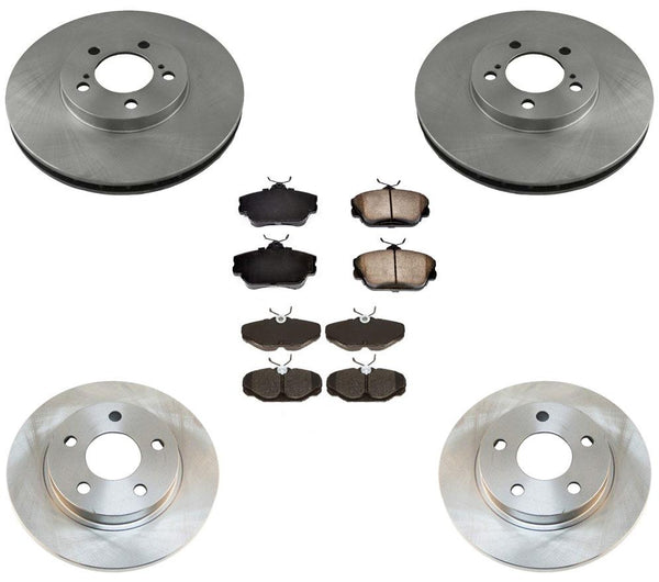 Front & Rear Brake Rotors Ceramic Brake Pads for Lincoln Continental 1995-2002