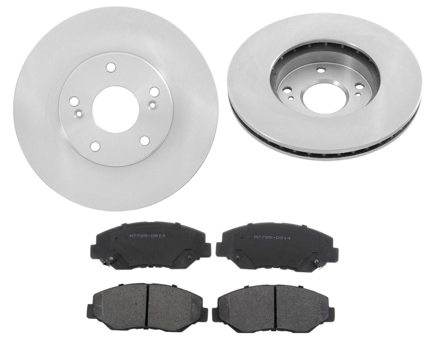 Compatible con rotores de freno delantero y pastillas de cerámica Honda Element (2) de 2003 a 2011.