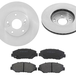 Fits 2003 to 2011 Honda Element (2) Front Brake Rotors & Ceramic Pads