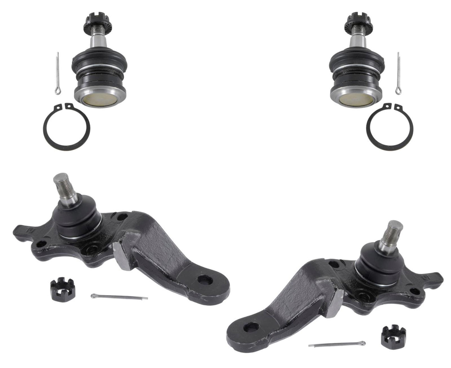 Fits 1996-2002 Toyota 4 Runner (4) Front Lower & Upper Ball Joints
