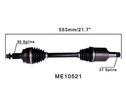 Front Right CV Drive Axle for Mercedes Benz CLS550 All Wheel Drive 12-18