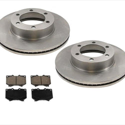 for 00-2002 Toyota Tundra 2 & 4 Wheel Drive Front Brake Rotors & Ceramic Pads