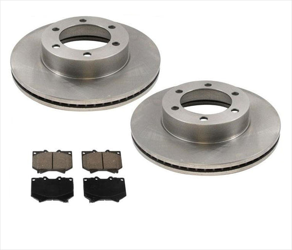 for 00-2002 Toyota Tundra 2 & 4 Wheel Drive Front Brake Rotors & Ceramic Pads