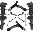 Fits 03-08 Toyota Corolla Front Struts Lower Control arms Tie Rods & Links