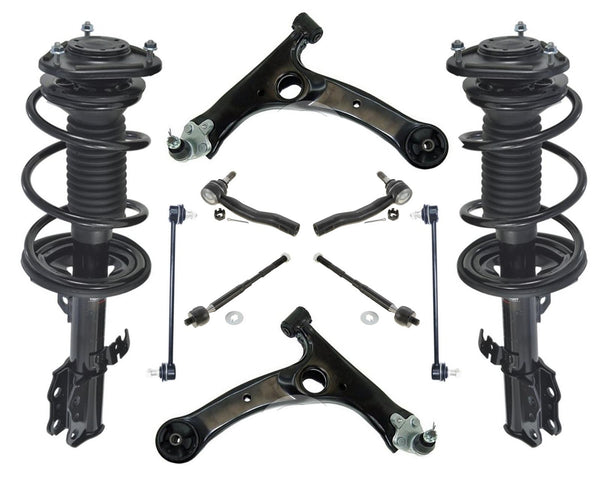 Fits 03-08 Toyota Corolla Front Struts Lower Control arms Tie Rods & Links