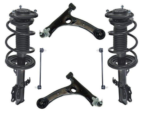 Fits 03-08 Toyota Corolla Front Complete Struts Lower Control arms & Links