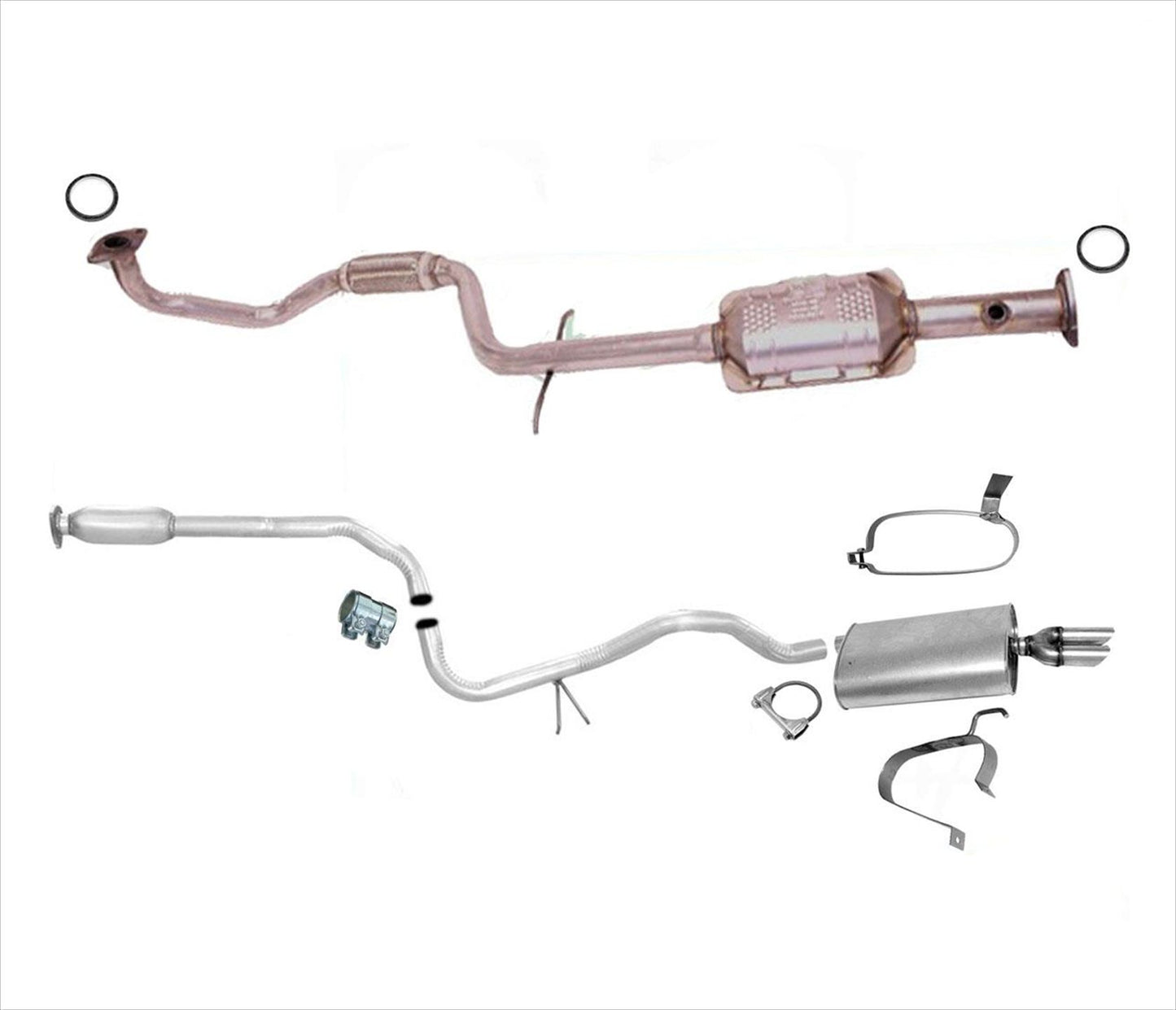 Sistema de tubo de escape convertidor flexible para Chevrolet Cavalier 2.2 Vin (4) 99-02 - Photo 1
