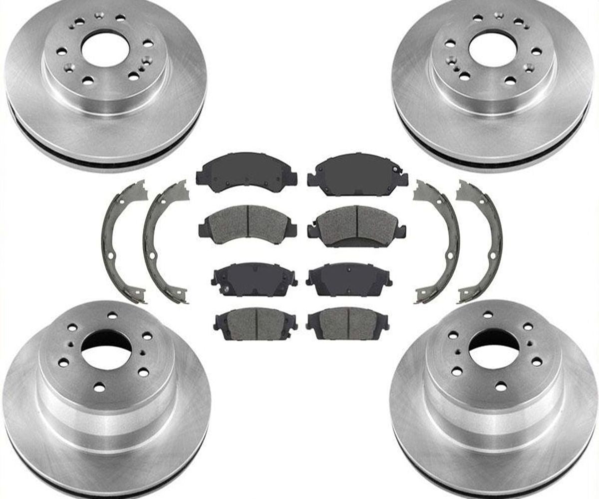 Front Rear Disc Brake Rotors Brake Pads Shoes for Chevrolet Tahoe 2015 2018 2020