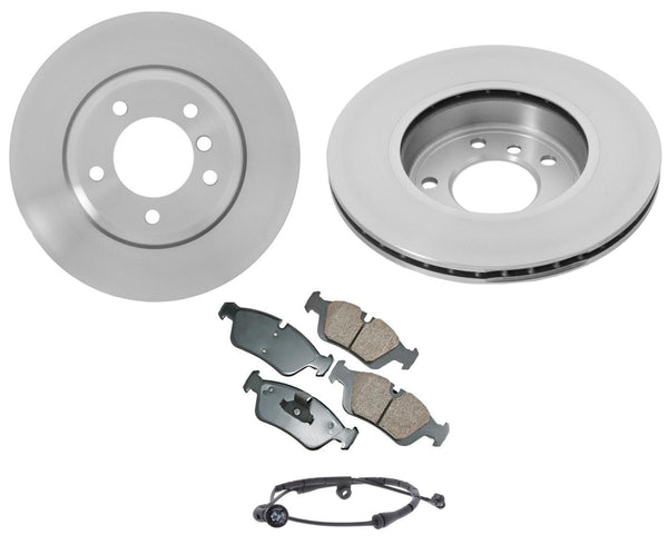 Fits BMW 323is 323ic 323i Front Brake Rotors Ceramic Pads & Wear Sensor