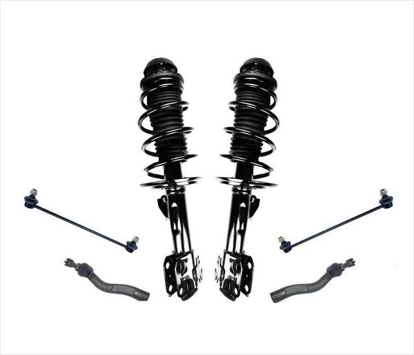 Front Complete Struts W/ Coil Spring Outer Tie Rods & Links For 2006-2014 Yaris