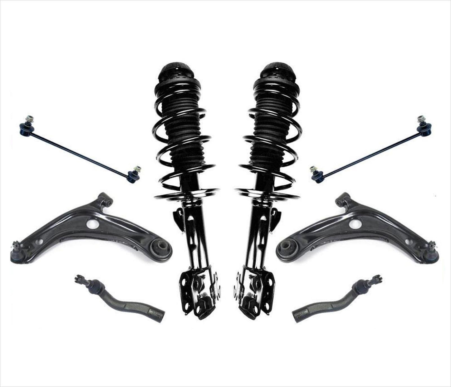 Front Coil Spring Struts Control Arms Tie Rods Links For Toyota Yaris 2006-2014