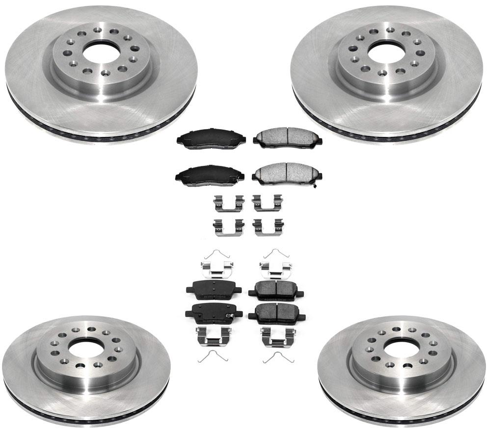 Rotores de freno de disco con pastillas de freno de cerámica para Cadillac XT5 Kit de 6 piezas 2017-2019
