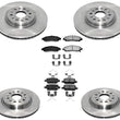 Disc Brake Rotors with Ceramic Brake Pads for Cadillac XT5 6Pc Kit 2017-2019