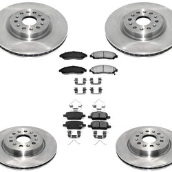 Disc Brake Rotors with Ceramic Brake Pads for Cadillac XT5 6Pc Kit 2017-2019