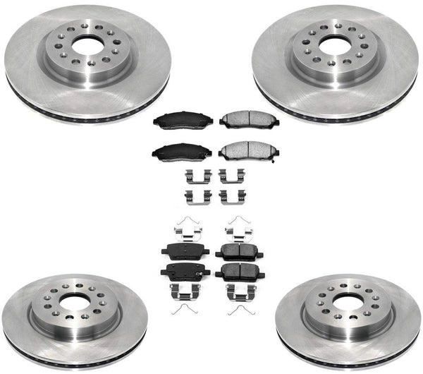 Disc Brake Rotors with Ceramic Brake Pads for Cadillac XT5 6Pc Kit 2017-2019