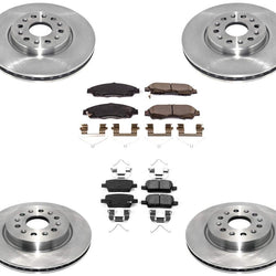 Disc Brake Rotors & Ceramic Brake Pads for GMC Acadia 6Pc Kit 2017-2021