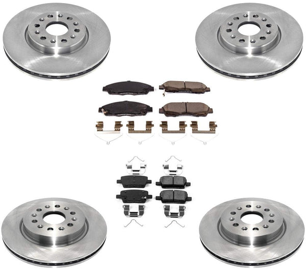 Disc Brake Rotors & Ceramic Brake Pads for GMC Acadia 6Pc Kit 2017-2021