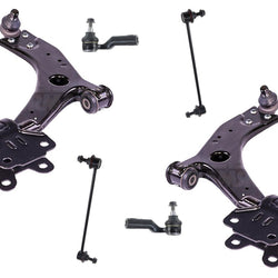 For 2012-2018 Ford Focus Lower Steel Control Arms Outer Tie Rods & Links