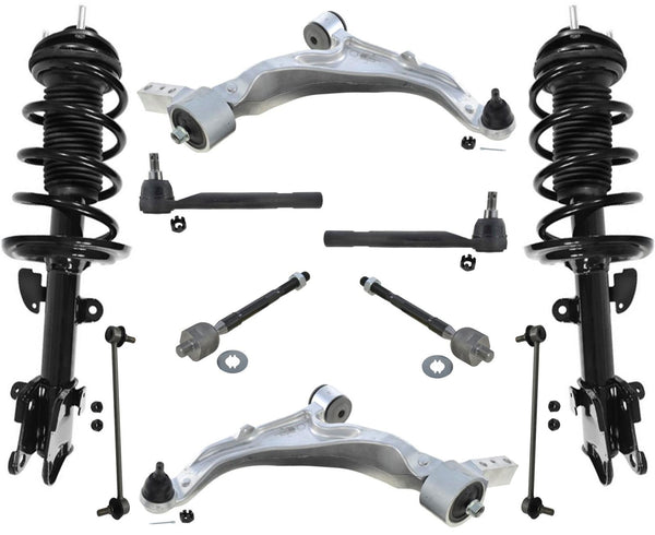Front Complete Struts Control Arms Tie Rods & Links For Acura MDX 2007-2013