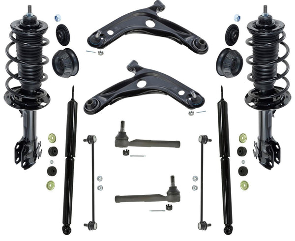 Front Complete Struts Rear Shocks Control Arms Tie Rods & Links For 06-14 Yaris