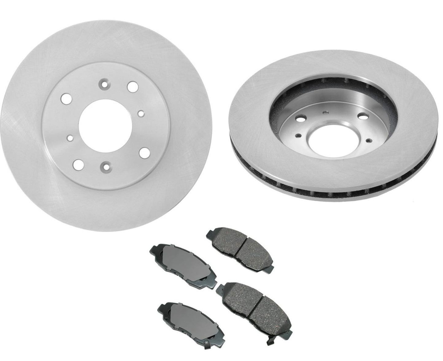 Fits 98-02 Honda Accord 4 Door 4 Cylinder (2) Front Brake Rotors & Ceramic Pads